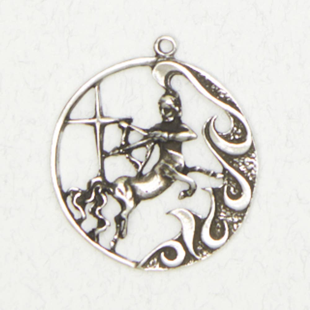 Nirvana Zodiac Pendant - Sagittarius: Pewter Design