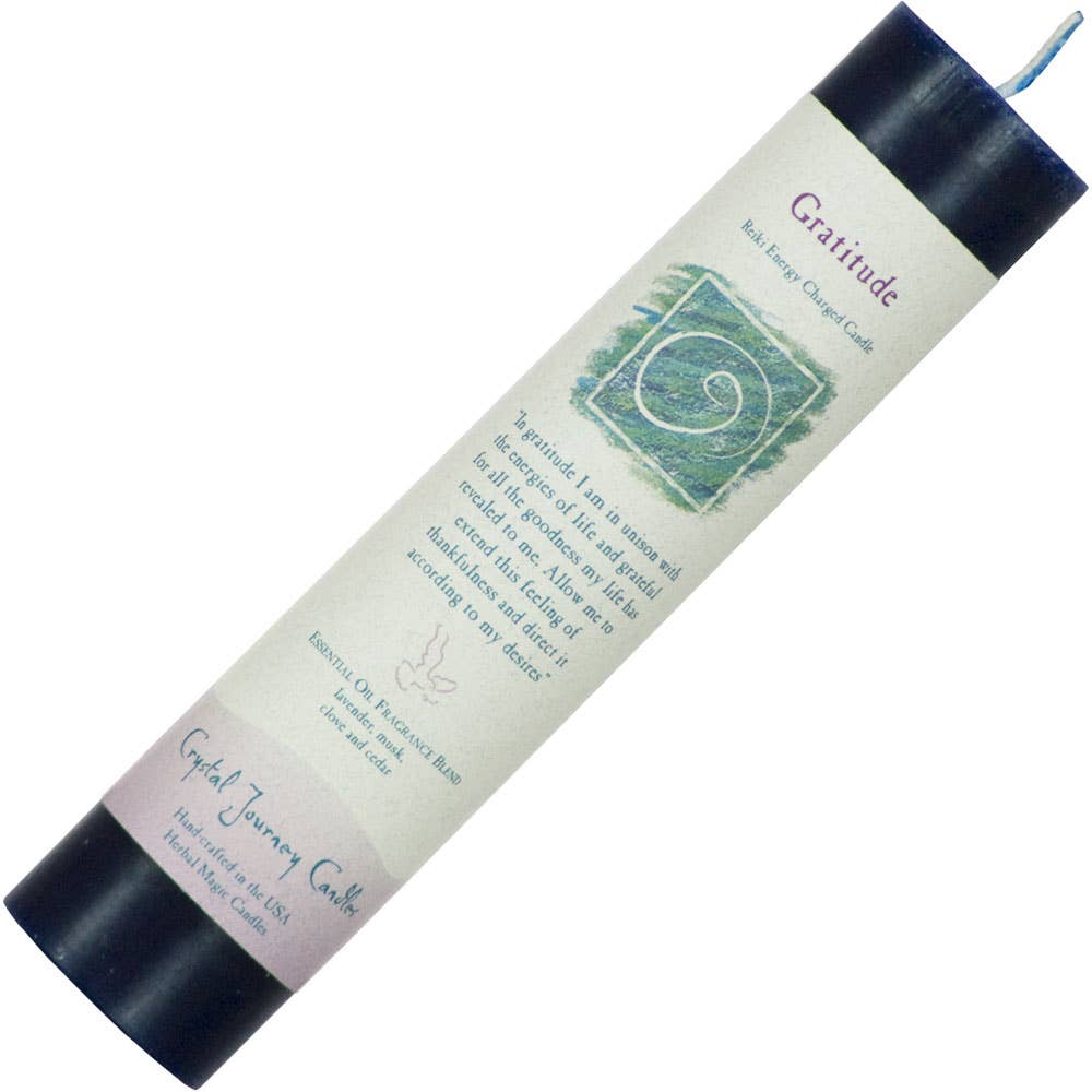 Reiki Herbal Pillar Candle Gratitude