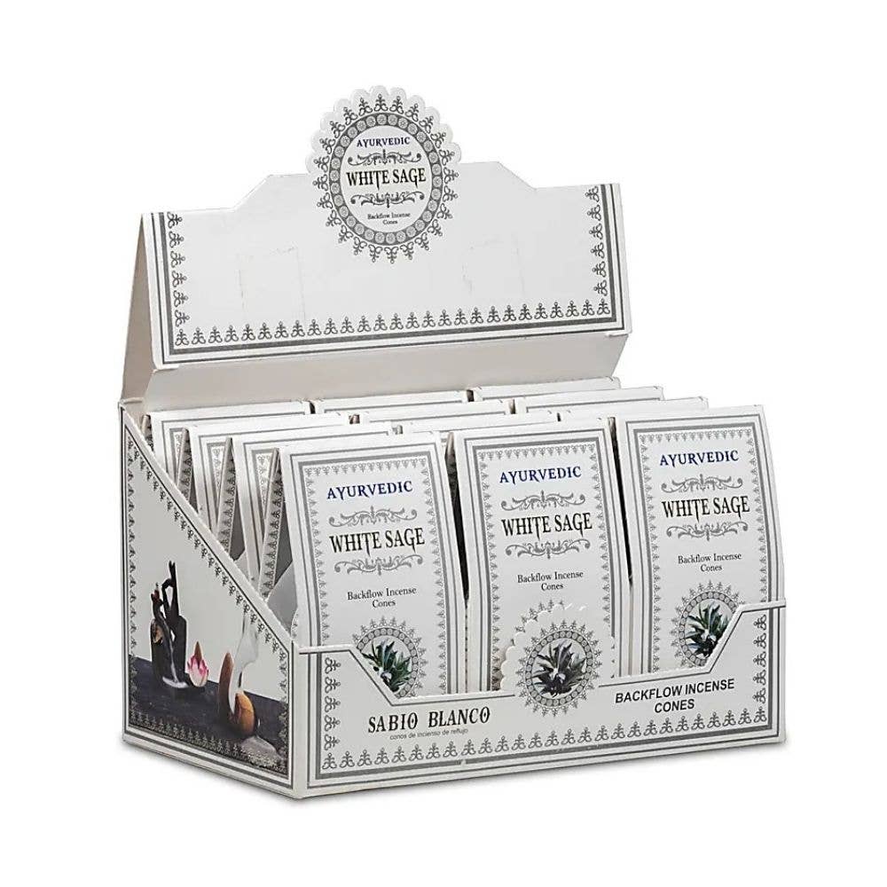 Backflow Incense Cones - Ayurvedic - White Sage