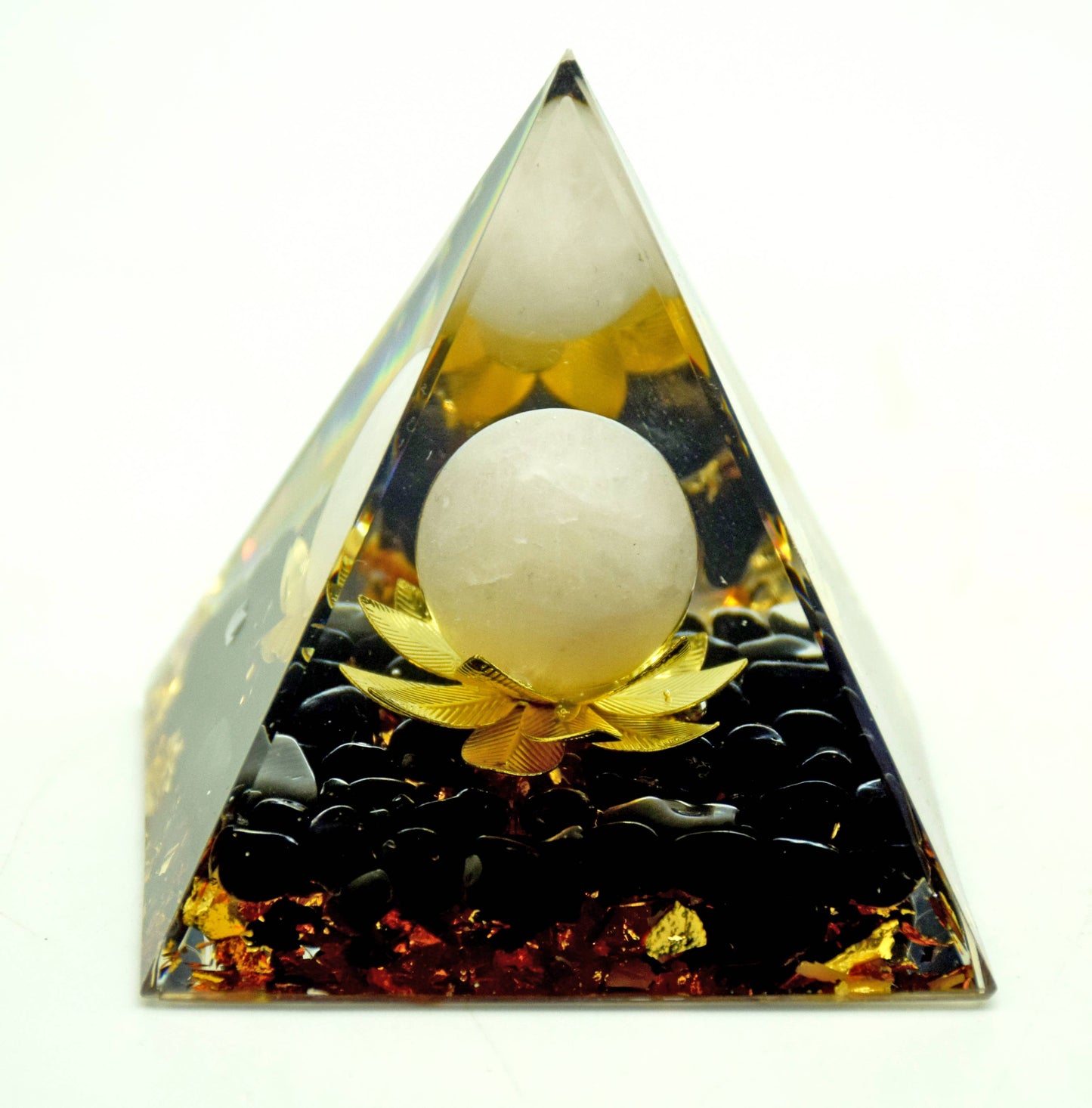Lotus Flower Orgonite Pyramid