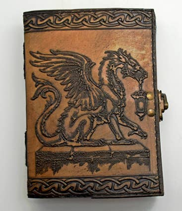 Leather Journal 40 - Dragon with Lantern