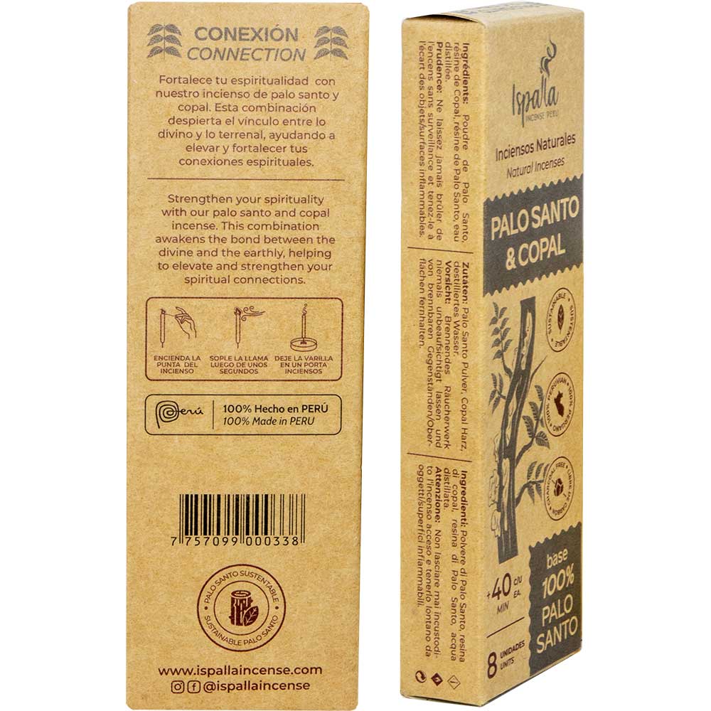 Ispalla Natural Incense - Palo Santo & Copal (8 Sticks): Palo Santo & Copal