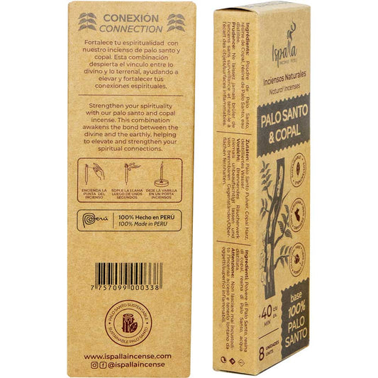 Ispalla Natural Incense - Palo Santo & Copal (8 Sticks): Palo Santo & Copal
