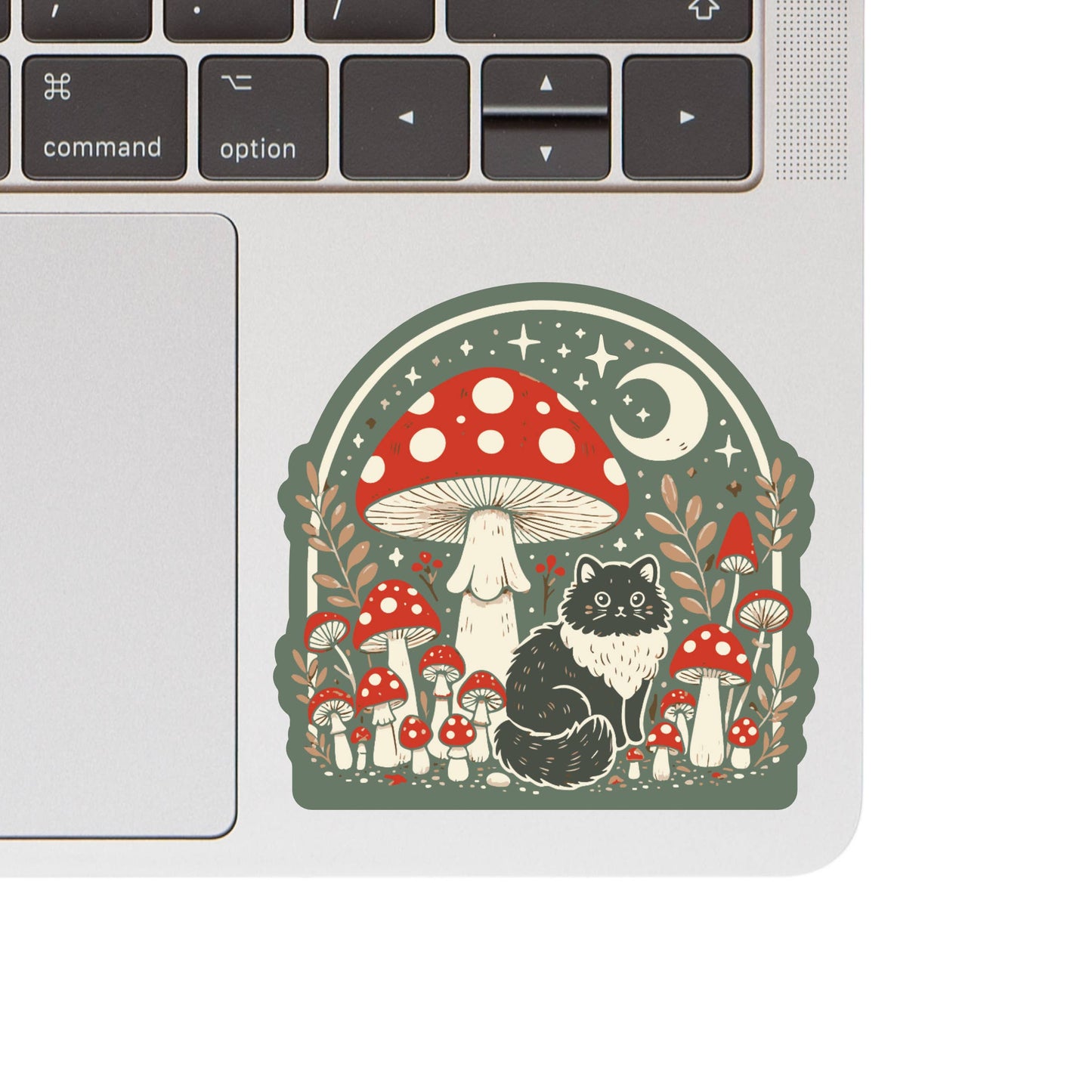 JM Stickers - Moon Mushroom Kitty Cat High Quality Vinyl Sticker