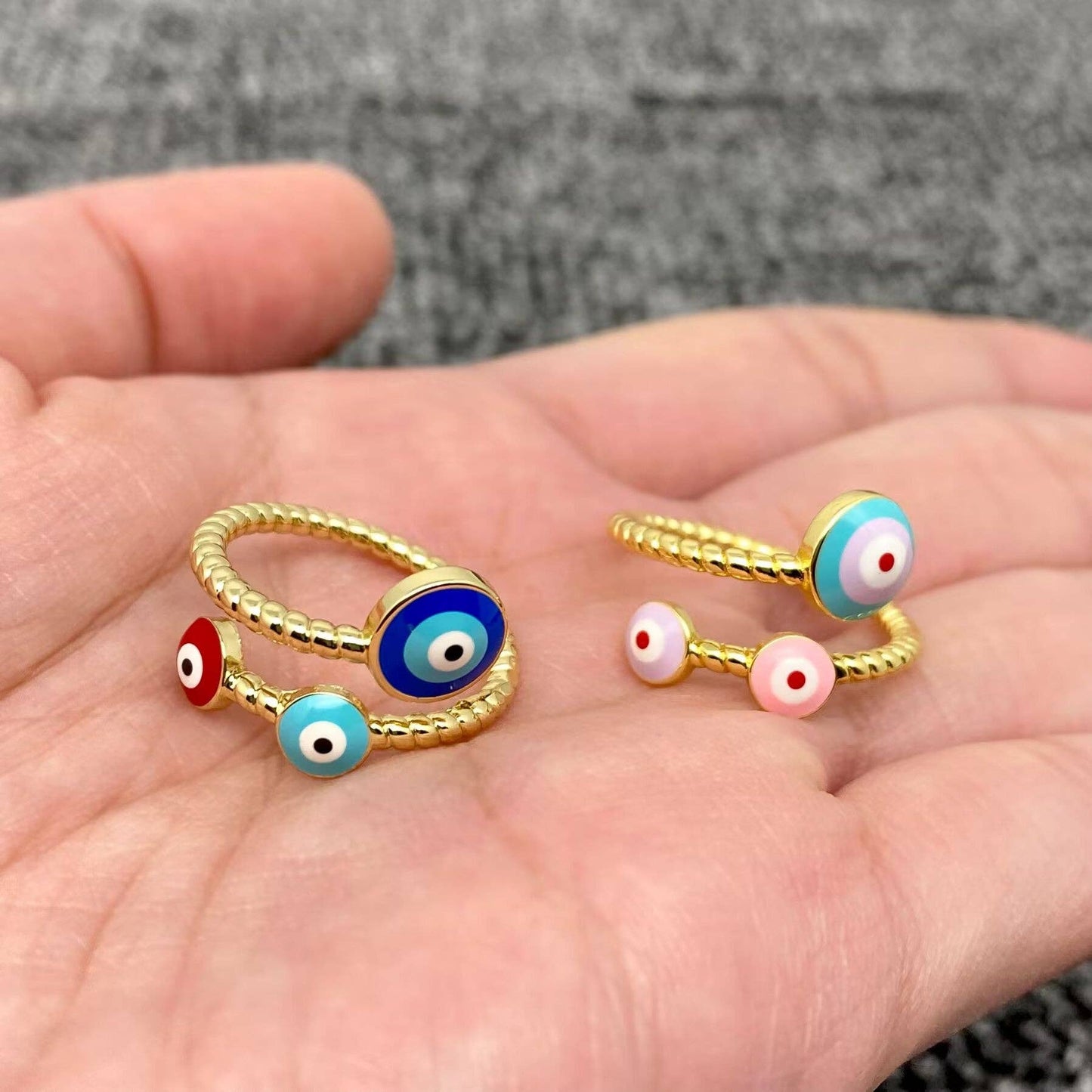 Turkish Eye Ring - Pastel (Evil Eye)