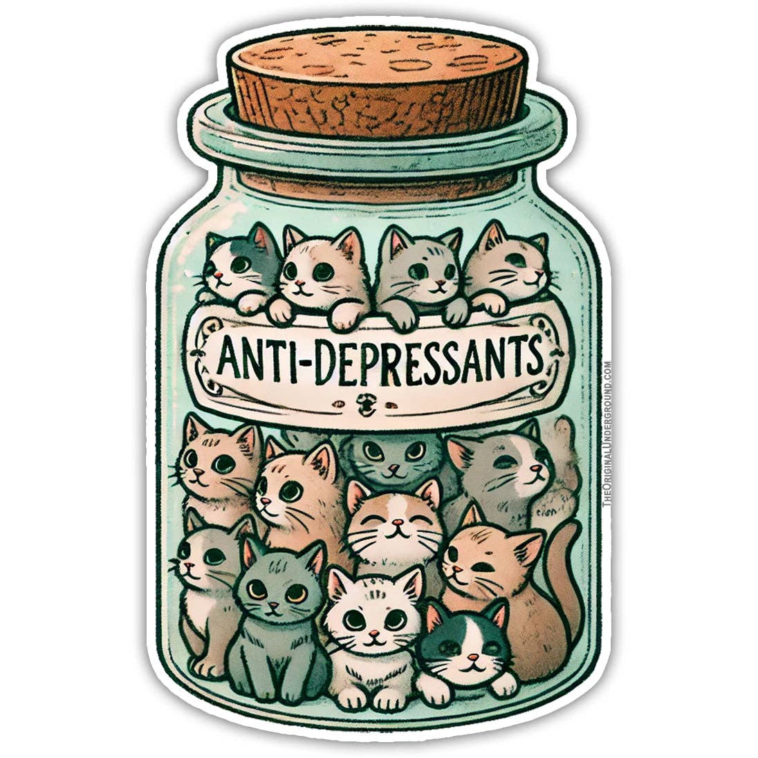 SF - Anti-Depressant Cats Sticker
