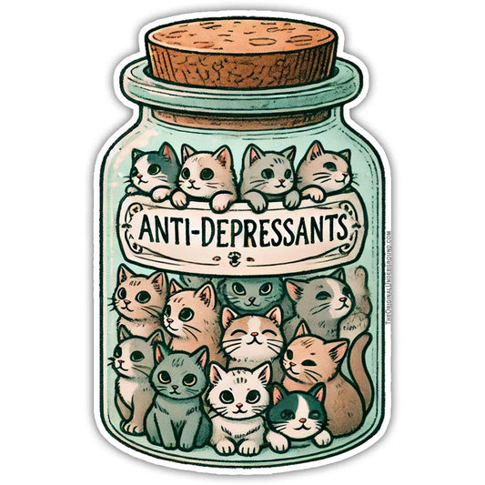 SF - Anti-Depressant Cats Sticker