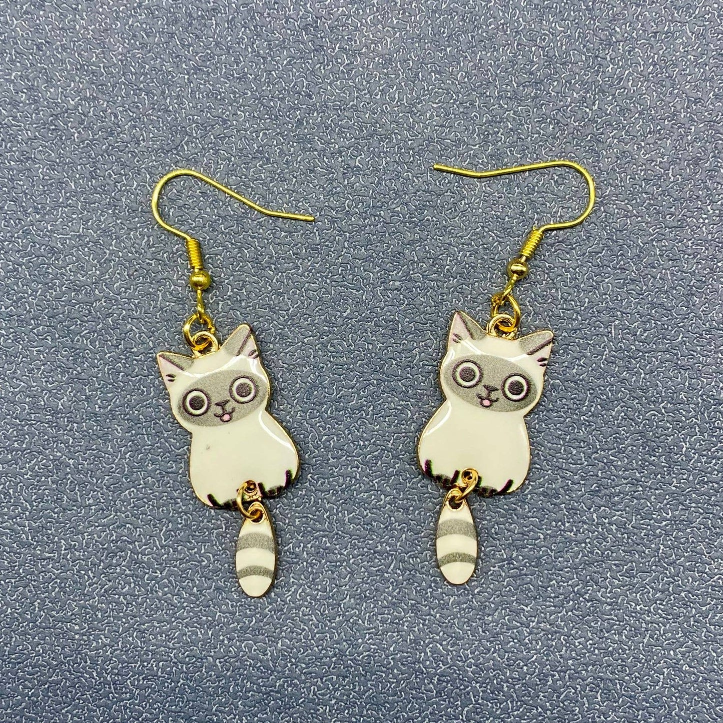 Earrings - Pink Cat Dangle