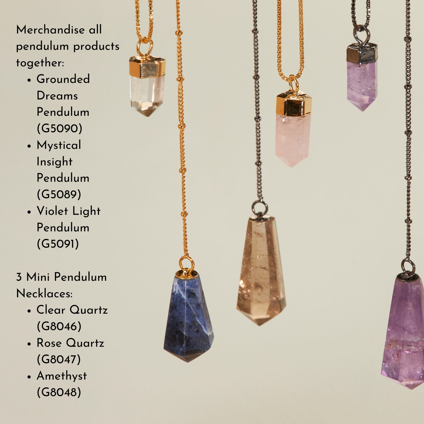 Violet Light Geo Crystal Pendulum