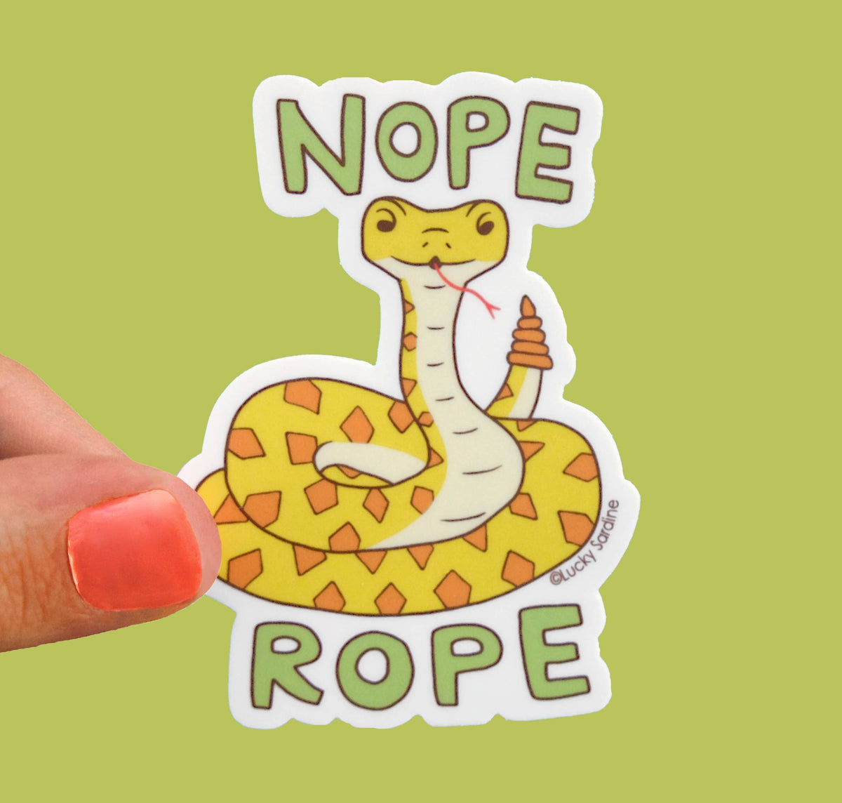 LS - Nope Rope Snake, Rattlesnake, Danger Noodle Vinyl Sticker