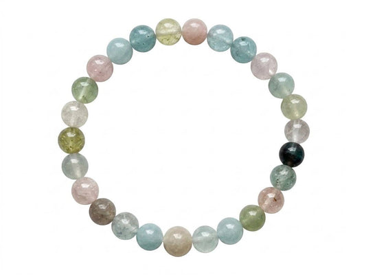 Morganite, Aquamarine & Heliodor Bracelet 6mm Average Wrists