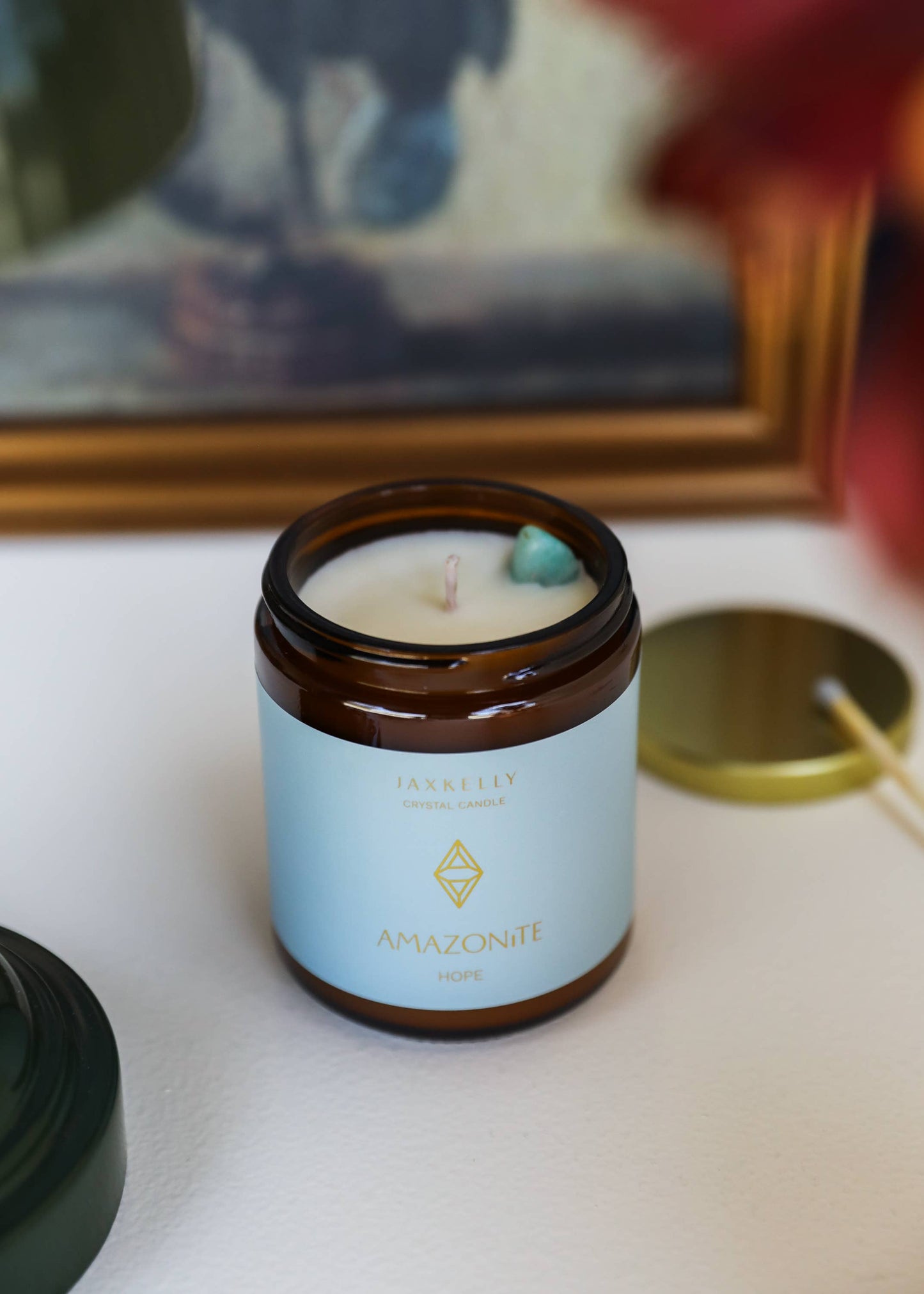 Crystal Candles - 9oz - Amazonite - Hope