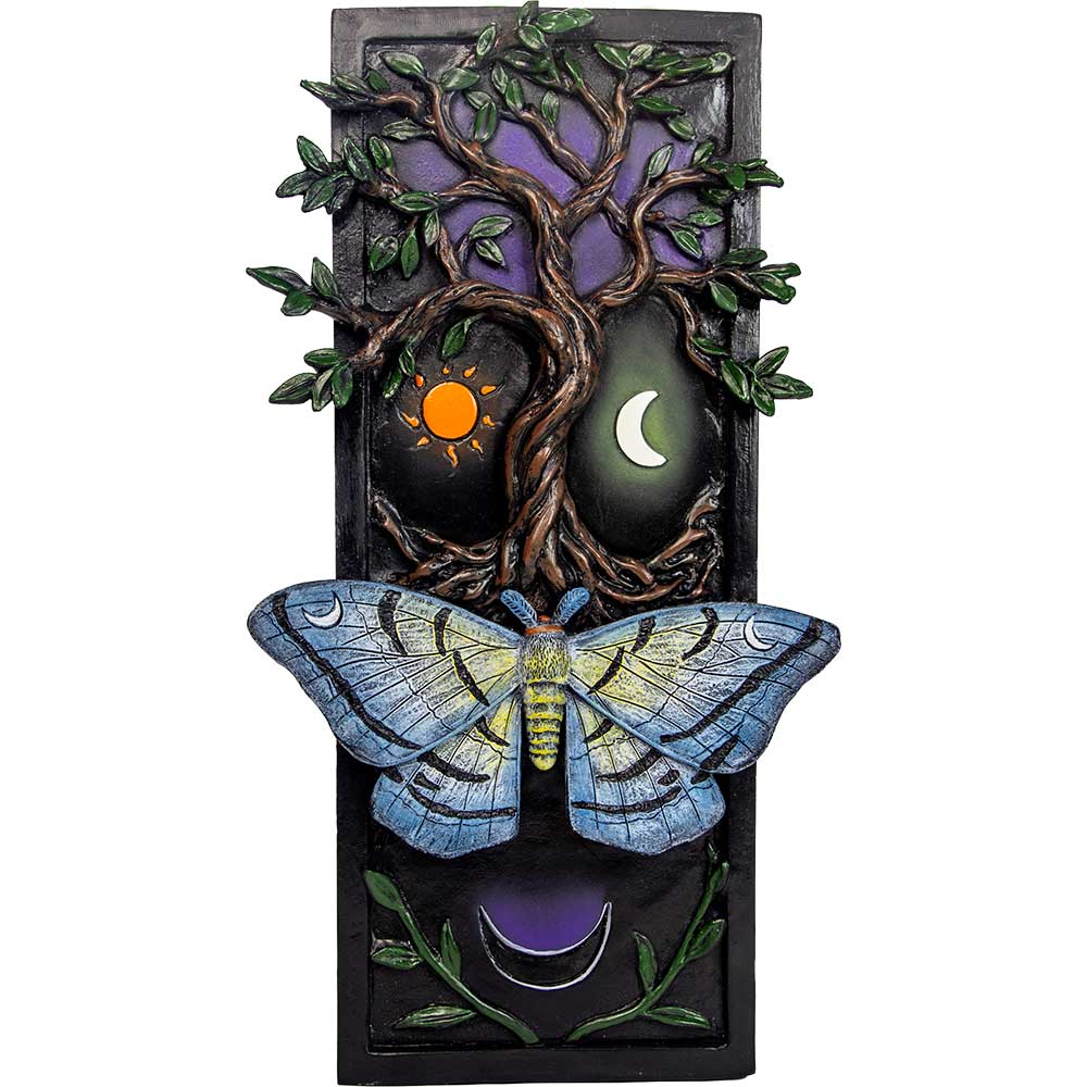 Polyresin Bookshelf Decor - Tree of Life & Butterfly