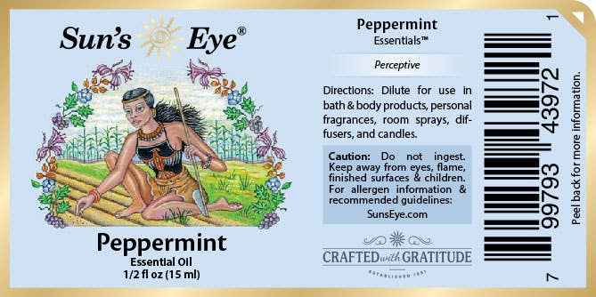 Sun's Eye - Peppermint Essential Oil: .5 fl oz