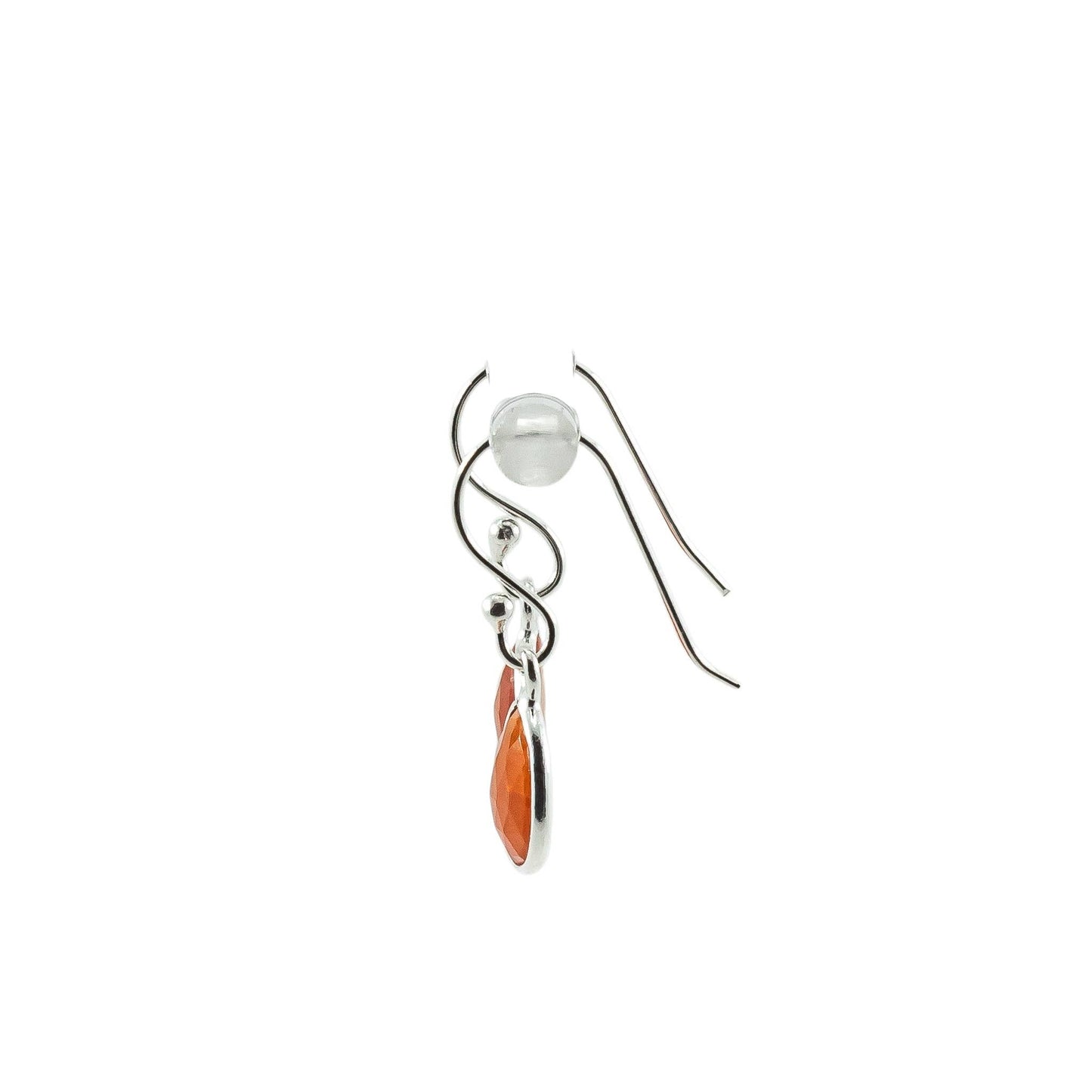 Carnelian Sterling Silver Dangle Earrings