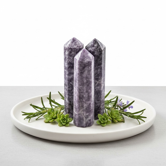 Lepidolite Tower Obelisk