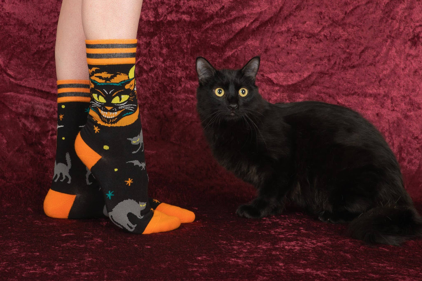 Socks - Foot Clothes - Vintage Black Cat Crew