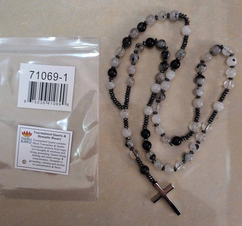 Rosary - Tourmalated Quartz - Prayer Beads - 8mm