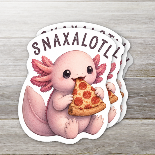 Stickers - OZ - Snaxolotl Cute Axolotl Pizza