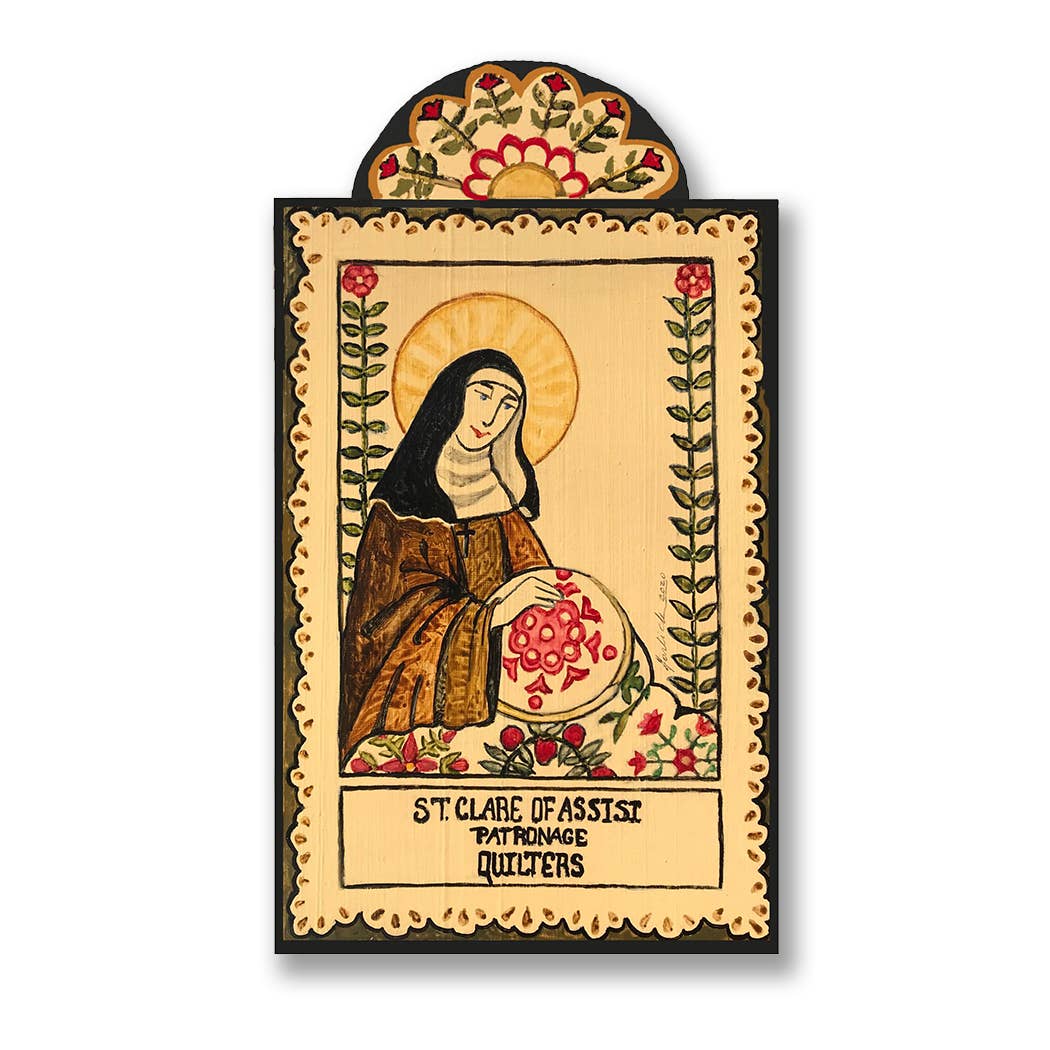 Pocket Saints - St. Clare of Assisi - Patroness of Quilters & Needle Workers: Pocket