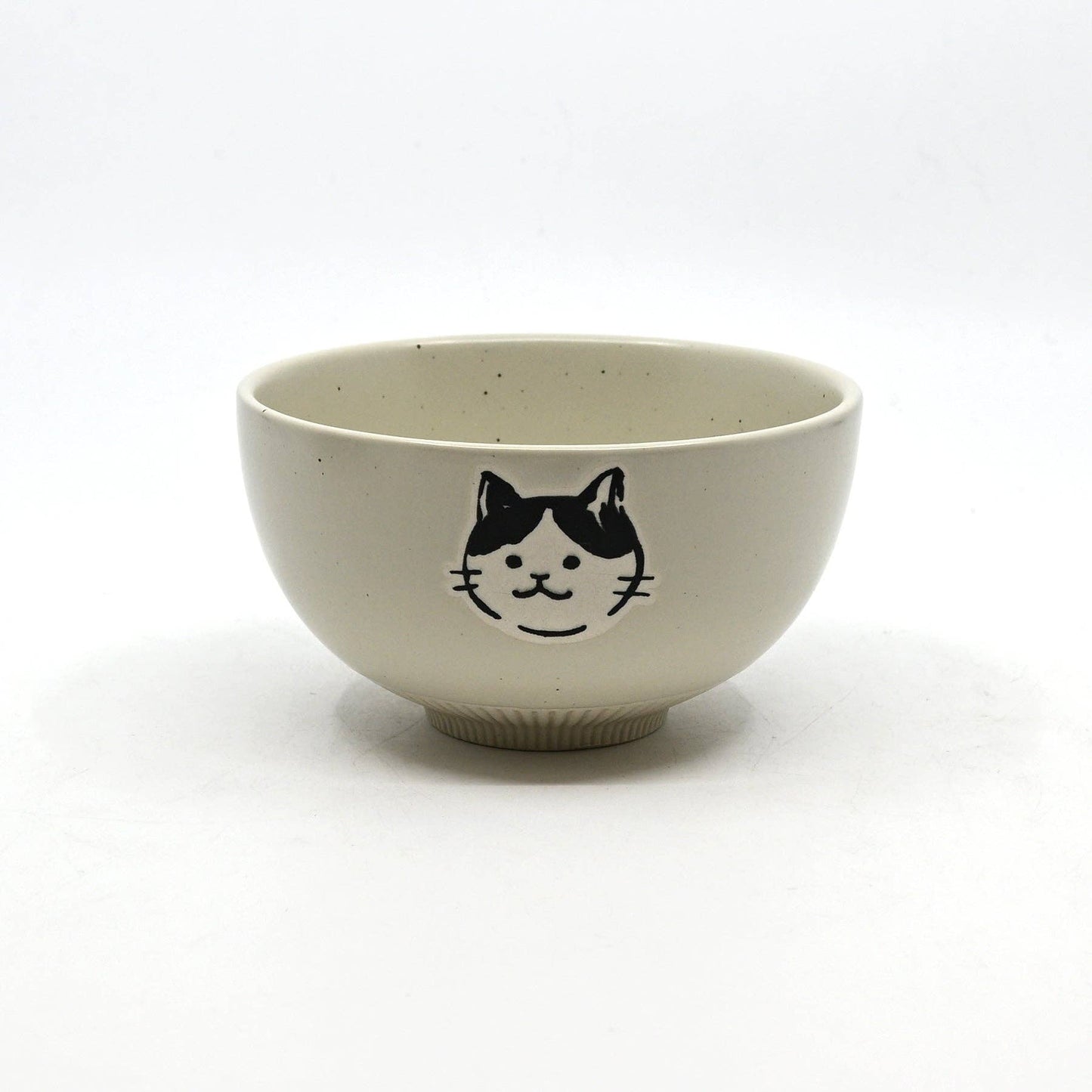 Cat Design 4.5"Dia Porcelain Rice Bowl White (6/48)