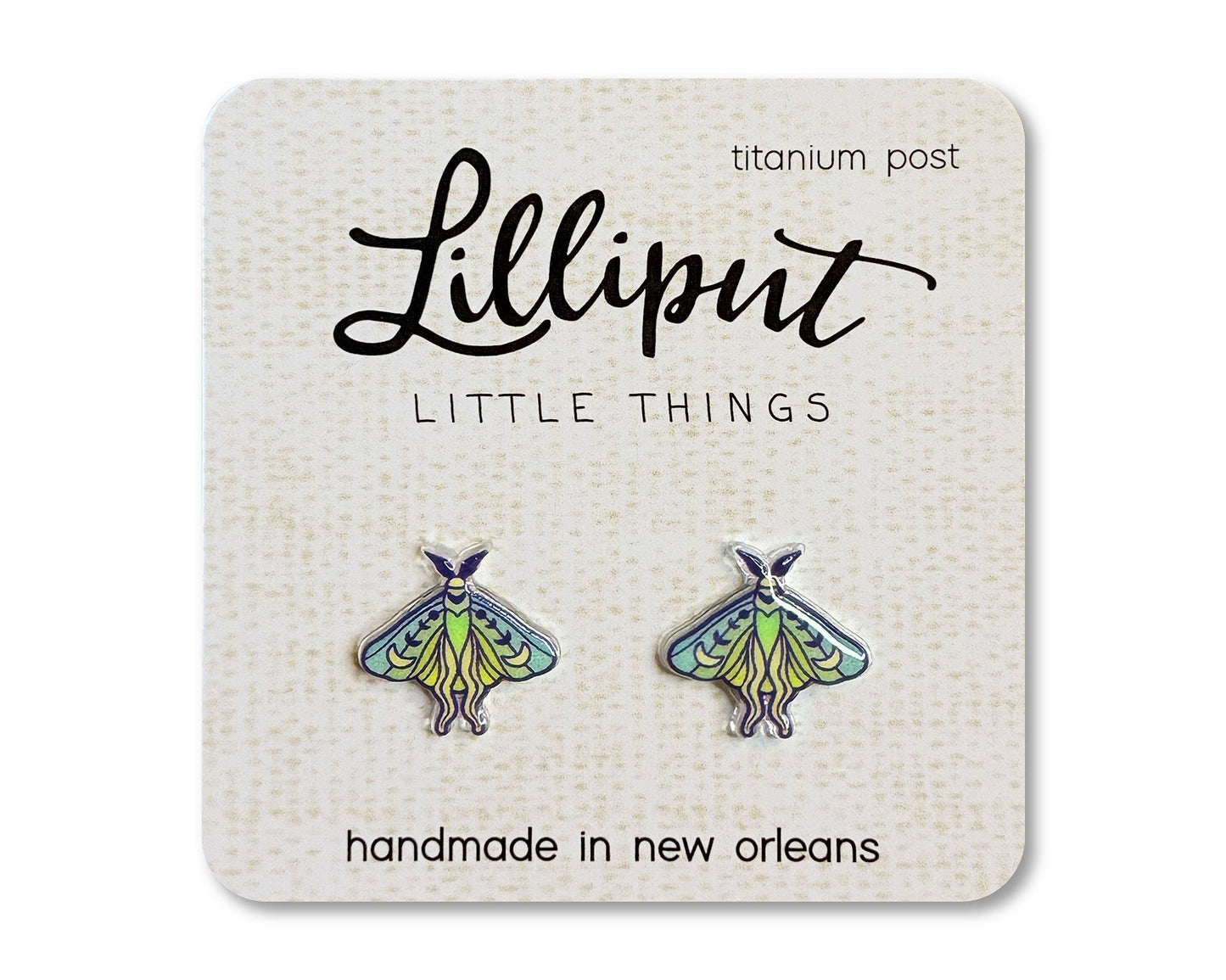 Lilliput Earrings - Luna Moth