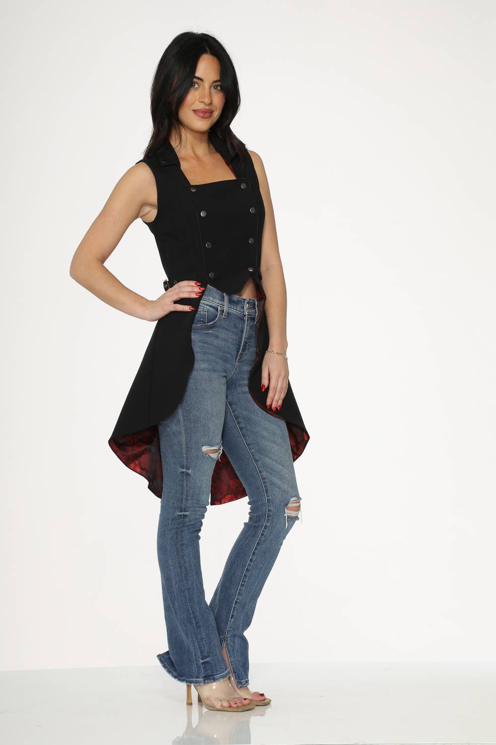 Black Red Rose Vest: 10