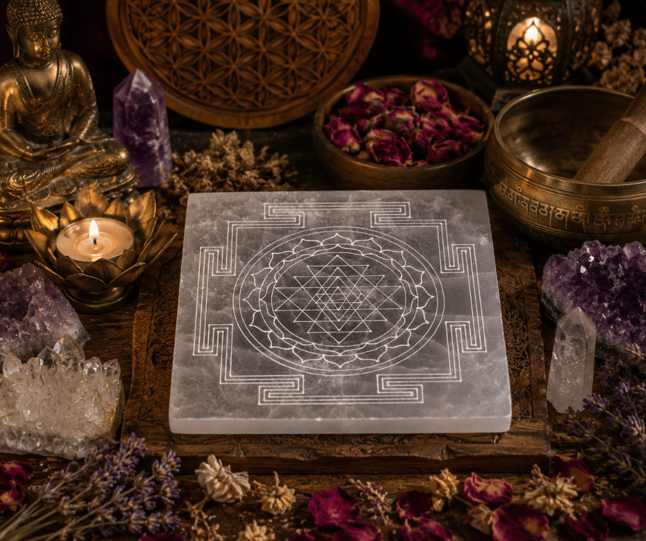 Selenite Etched Charging Plate