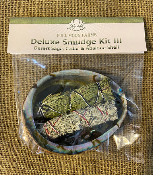 Deluxe Smudge Kit III: Desert Sage, Cedar and Abalone Shell