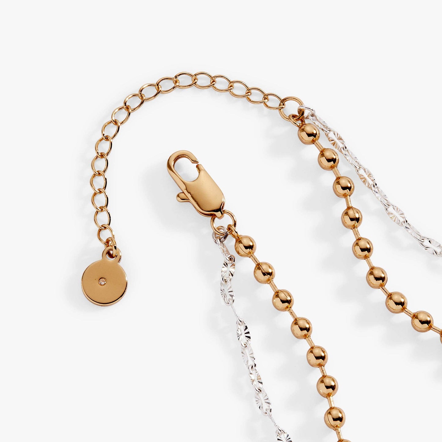 Moon Magic 2 Row Charm Bracelet: Two Tone