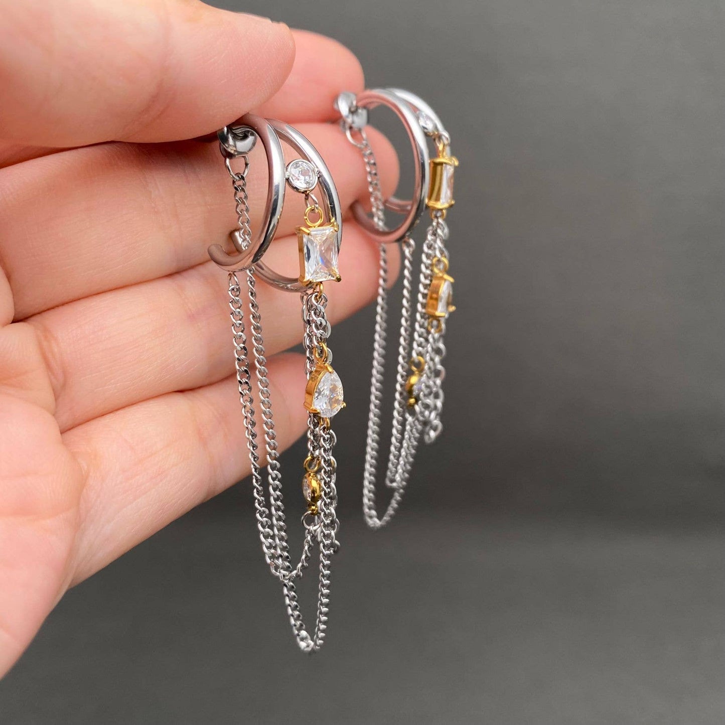 Earrings - Chain Fringe