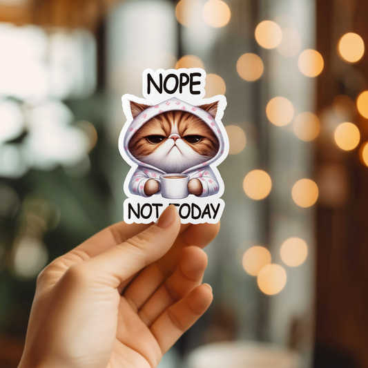MMT - Nope Cat Sticker | Laptop Sticker | Vinyl Sticker