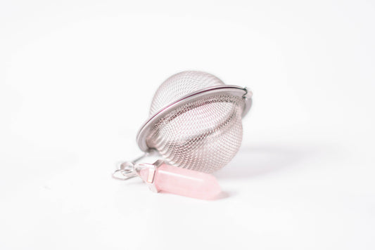 Crystal Tea Strainer- Rose Quartz