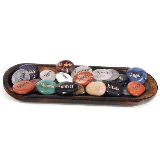 Handmade Mango Wood Incense Tray – 12" Oval
