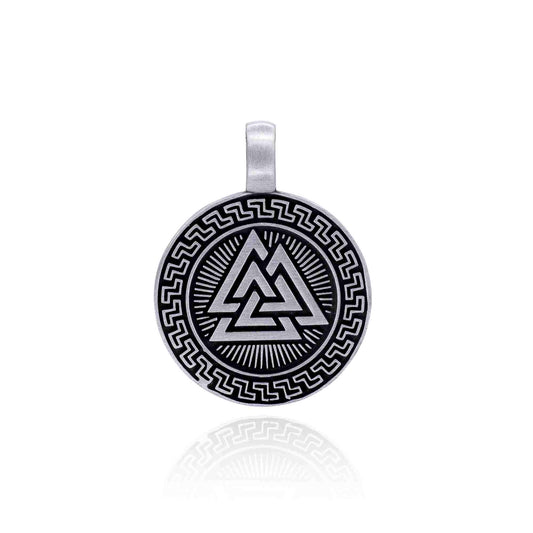 Nirvana Odin Norse Pendant - Valknut: Pewter