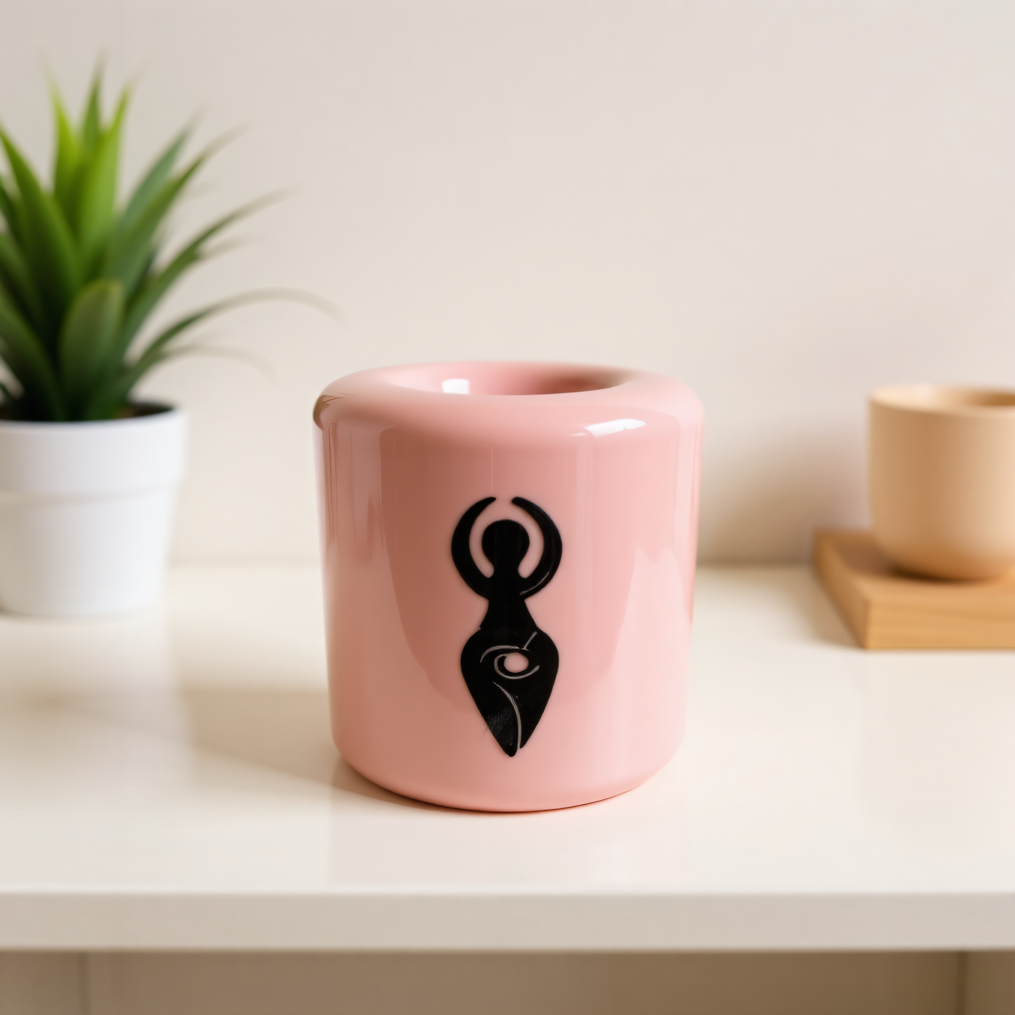 Ceramic Candle Holder Pink Pack of 5