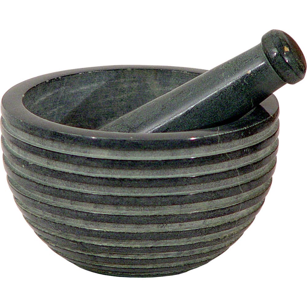 Soapstone Mortar & Pestle Zen Grey (Each)