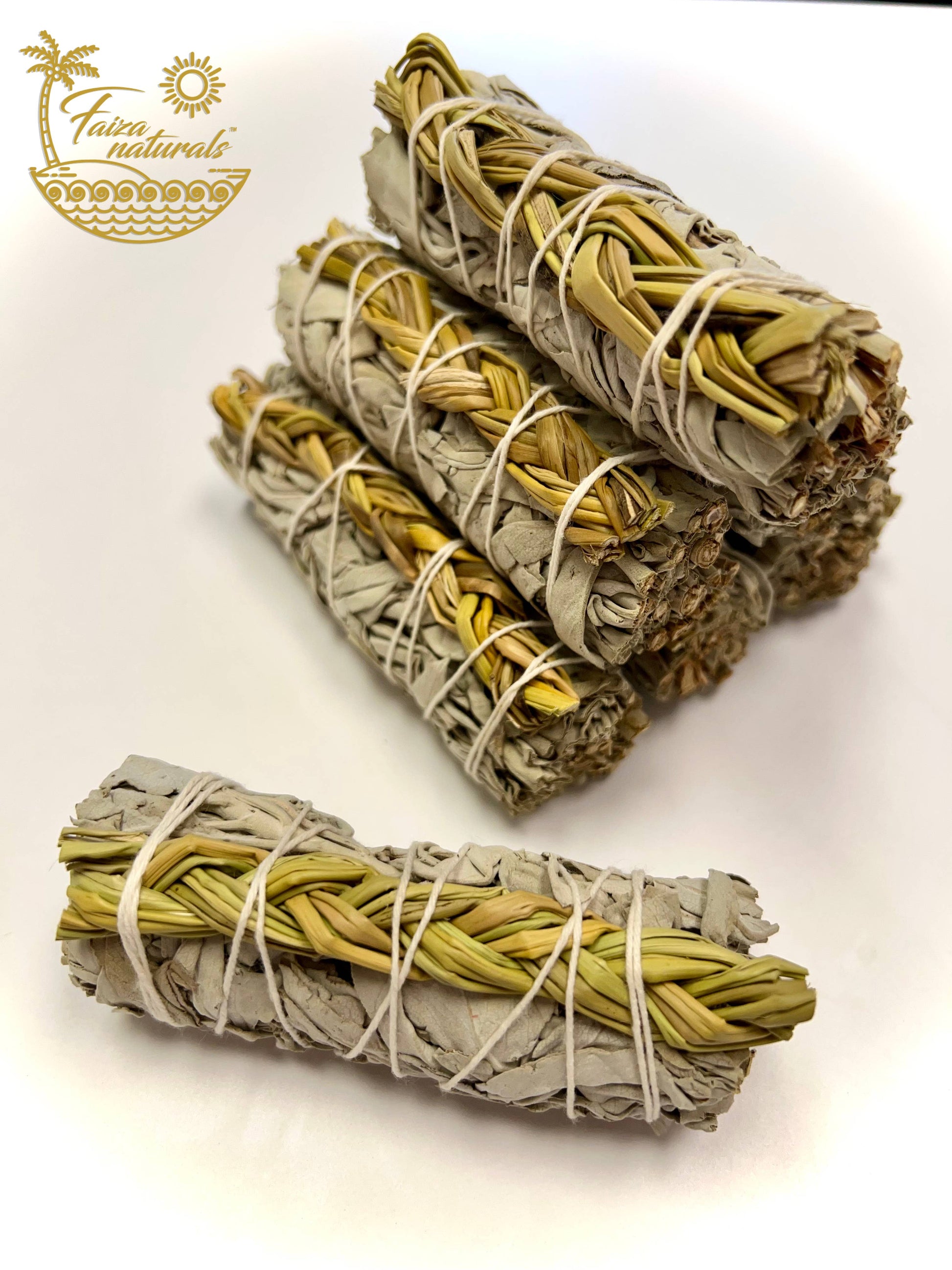 Smudge Bundle Braided Sweetgrass & White Sage Vision Quest Bookstore