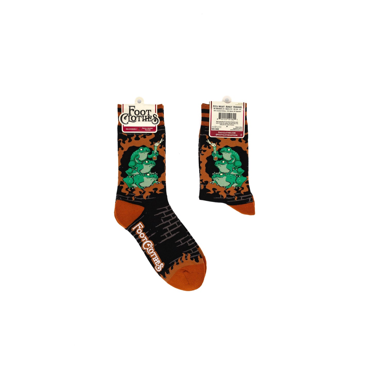Foot Clothes - Frogs Against Fascism Crew Socks