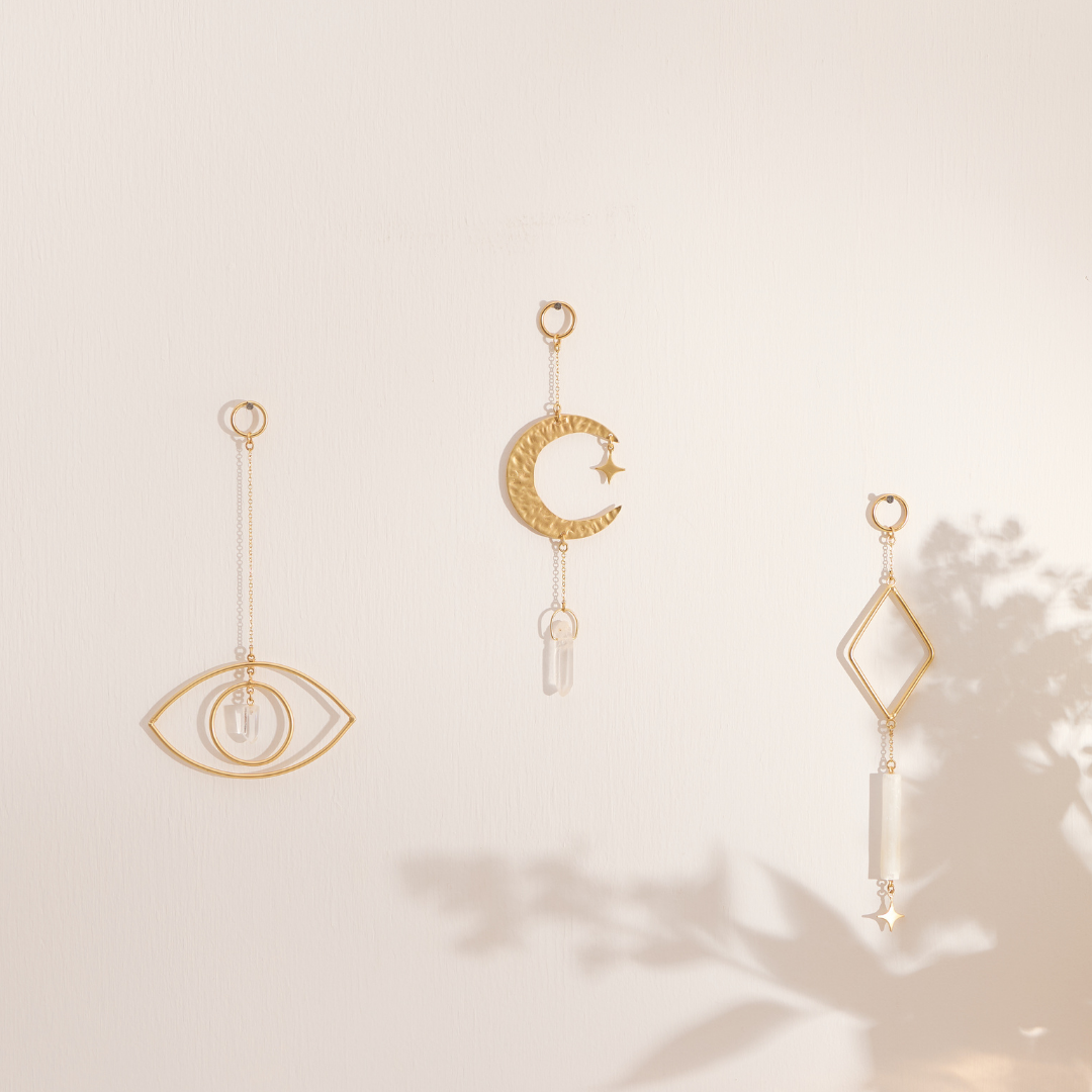 Cosmic Eye Clear Quartz Crystal Wall Charm