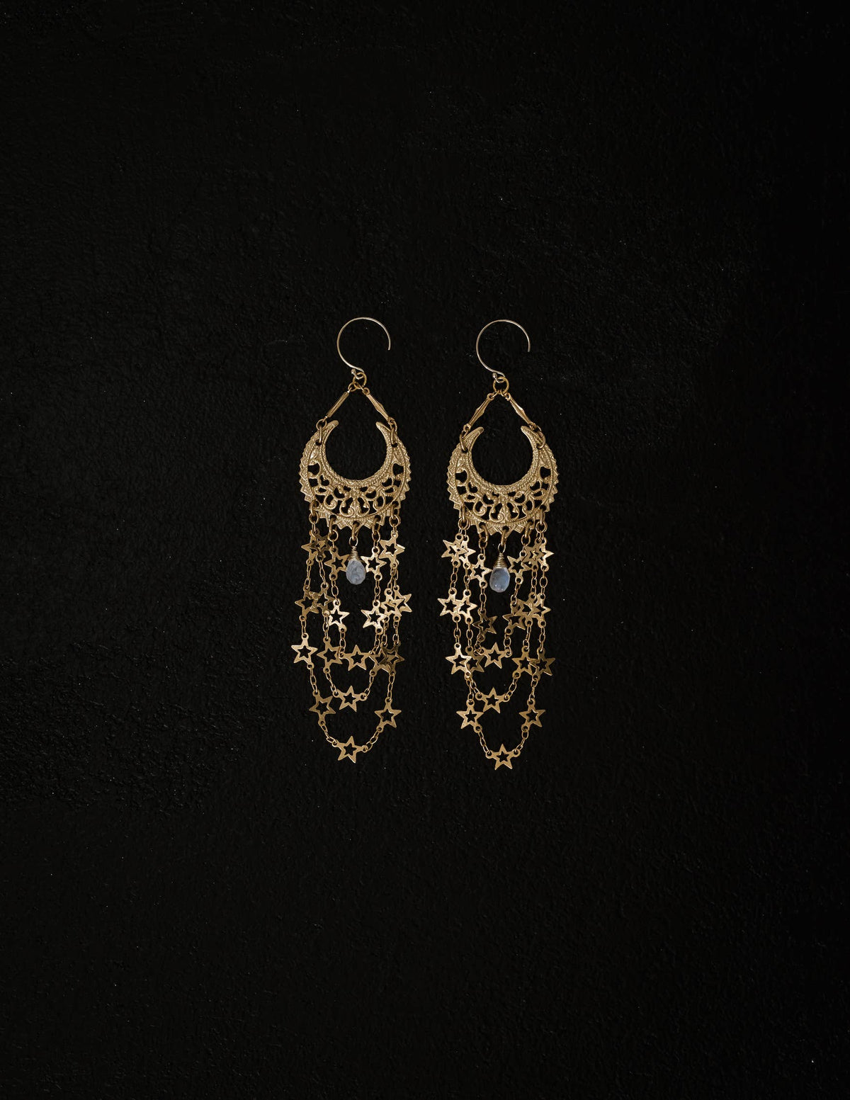 Guiding Star Earrings : Labradorite