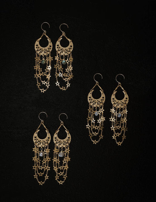 Guiding Star Earrings : Labradorite