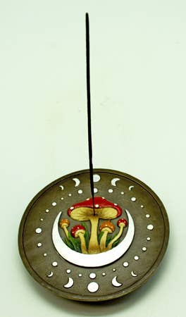 Round Mushroom/Moons Incense Burner