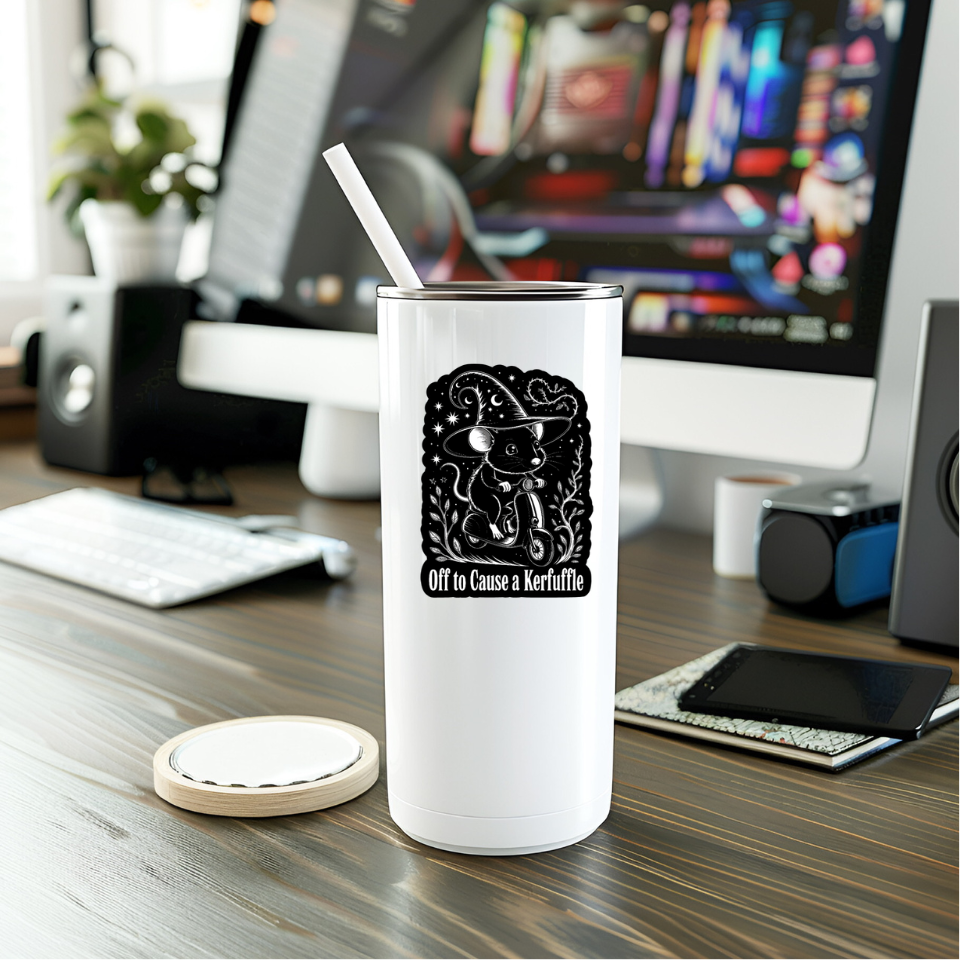 Funny Off To Cause A Kerfuffle Vinyl Sticker