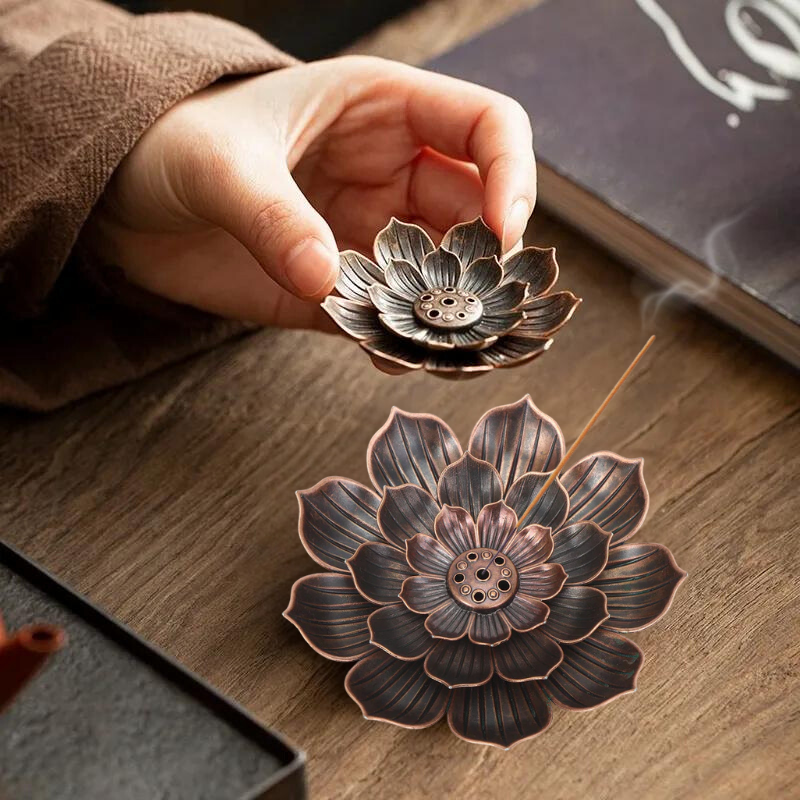 Lotus Incense Burner - Metal
