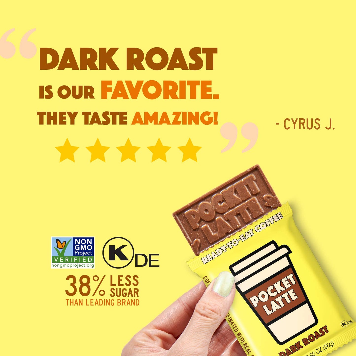 Pockets Chocolates - Dark Roast Coffee Chocolate Bar