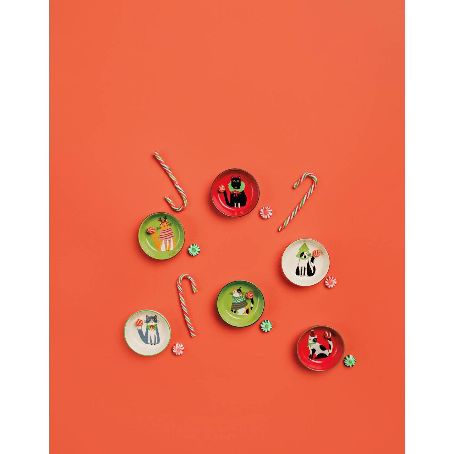 Kitty Carol Christmas Pinch Bowls Set of 6