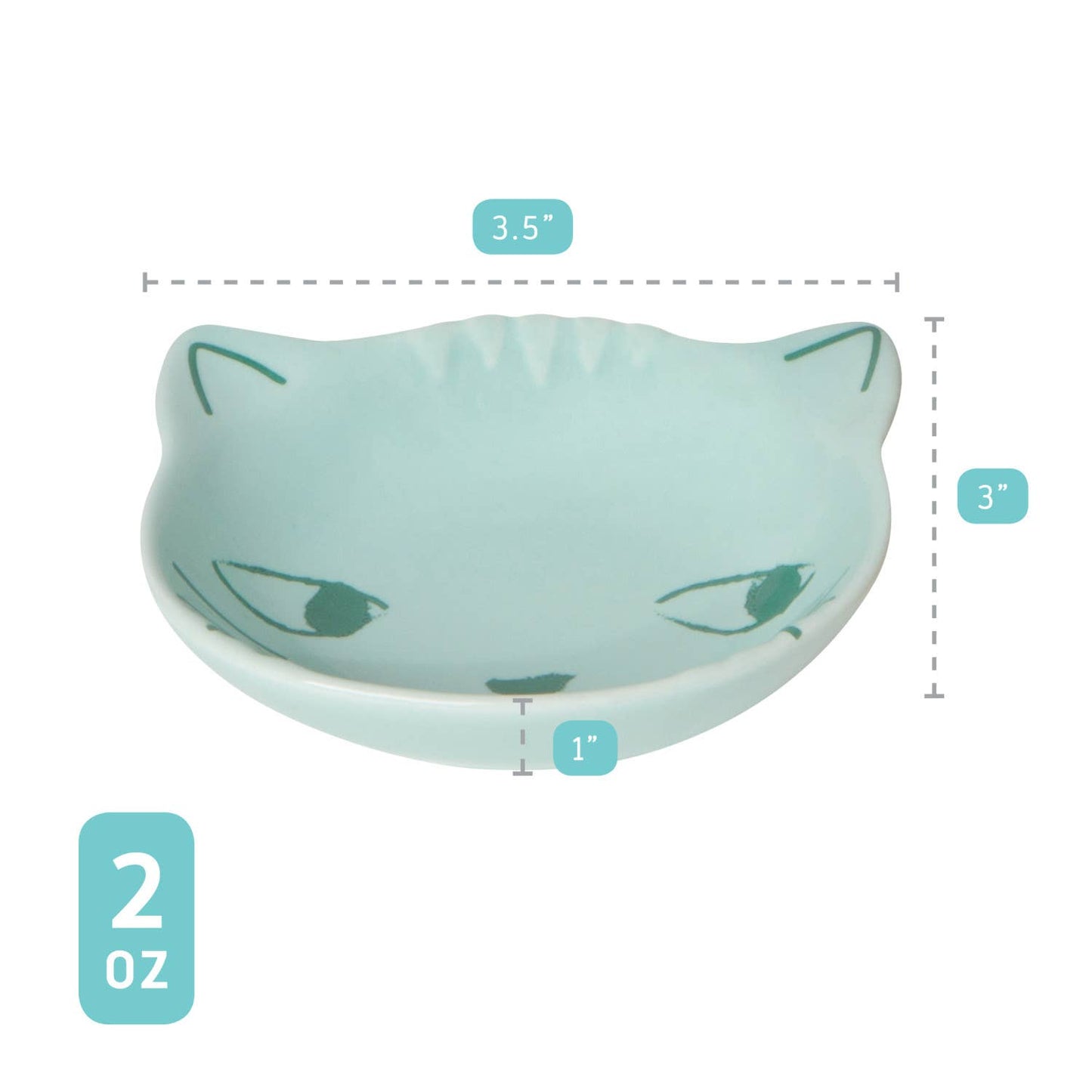 Purrfect Shaped Pinch Bowls Set of 6: Multi-Colored