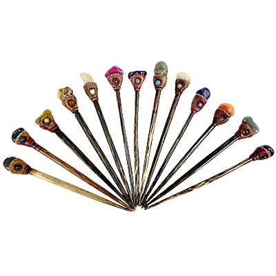 Crystal (Natural Stone) Wooden Hair Stick