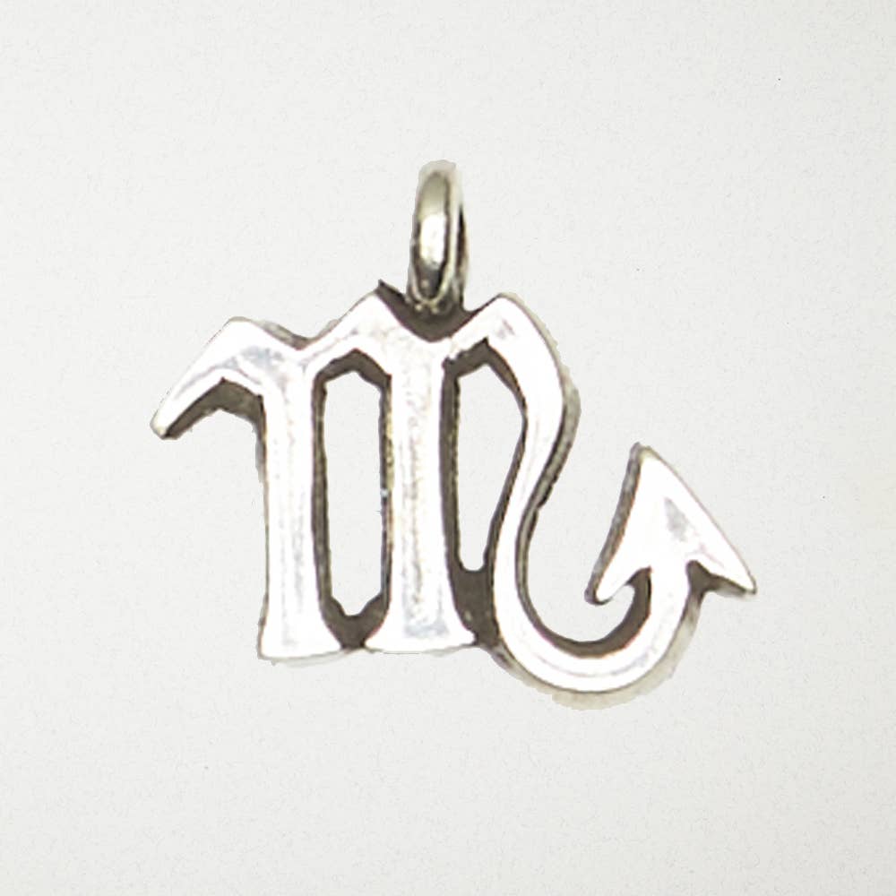 Zodiac Pewter Pendant Necklace - Scorpio: Pewter